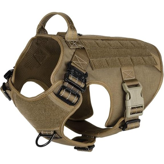 ICEFANG Tactical Dog Harness for Large Dogs,Reflective No Pull Dog Vest