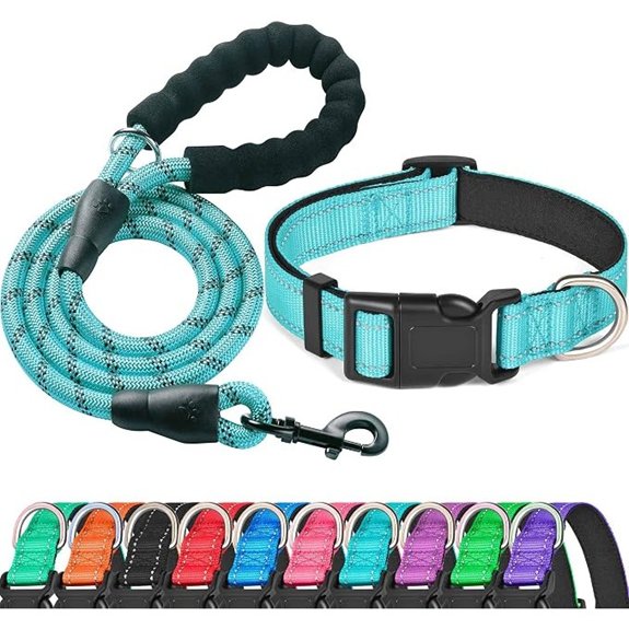 reflective padded dog collar