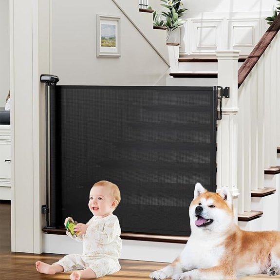 PRObebi Retractable Baby & Dog Gate 72 Wide 34 Tall