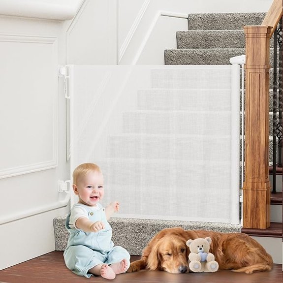 PRObebi Retractable Baby Gates for Stairs & Doorways