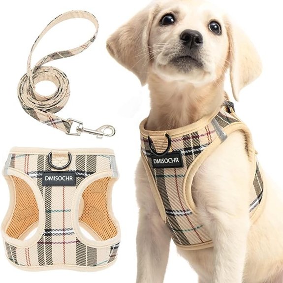 Escape-Proof Small Dog Harness with Reflective Strips