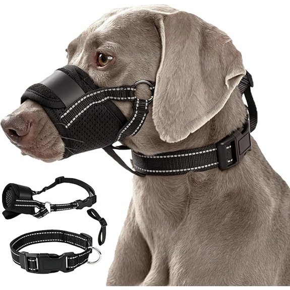Dog Muzzle Escape-Proof 3-in-1 Set with Collar & Anti-Escape Ring