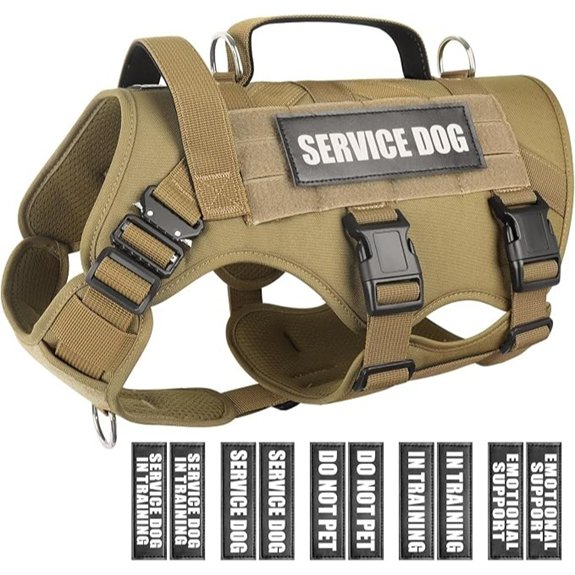 WINSEE Service Dog Tactical Vest Harness with MOLLE Patches