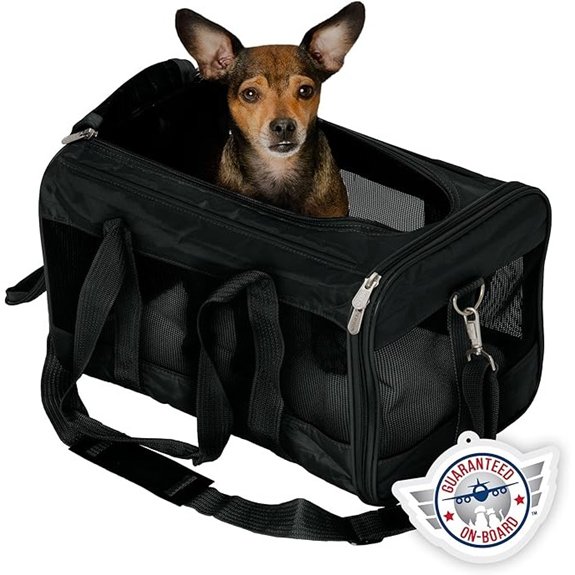 Sherpa Original Deluxe Travel Pet Carrier - Black Medium