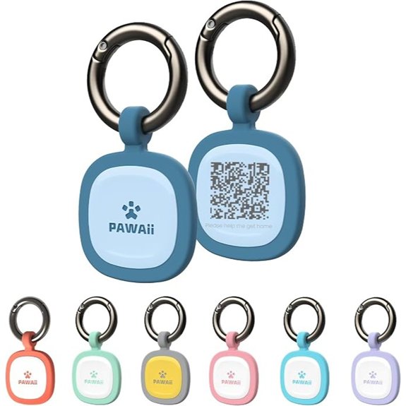 Pawaii Dog ID Tag Silent Silicone QR Code Tag Scan Alerts No App 1 Pack