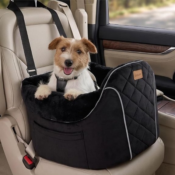 Lesure Dog Car Seats for Small Dogs,Safety Pet Booster Seat Under 25lbs