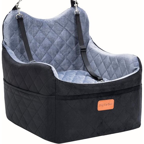 Dog Car Seat for Small Dogs Elevated Booster Seat with Leash
