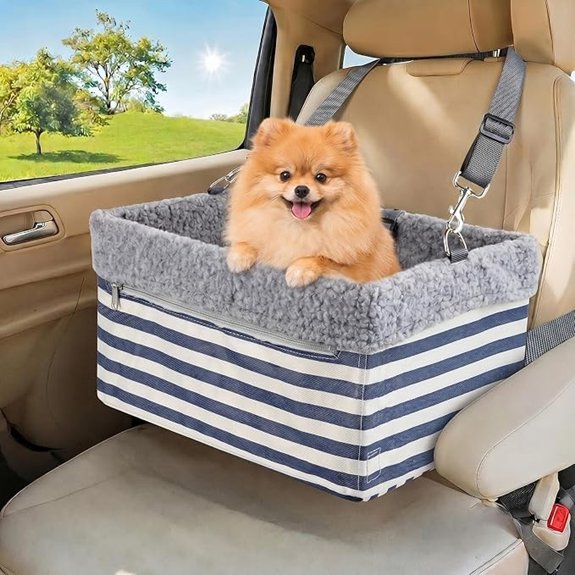 Dog Car Booster Seat for Small Dogs up to 20 lbs