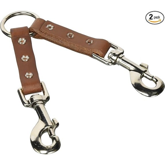 2 x 2 Dog Bully Leather Lead Coupler Small