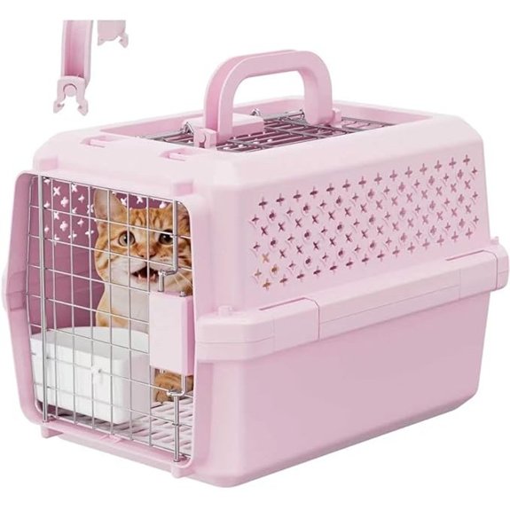 RIZZARI XS Hard Pet Carrier: Travel Crate for Small Cats & Dogs 10 lbs