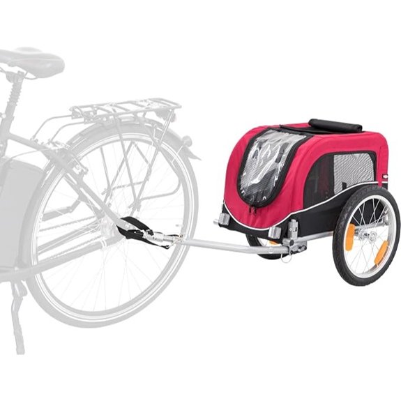 TRIXIE Dog Bike Trailer for Small Dogs (33 lbs) Red