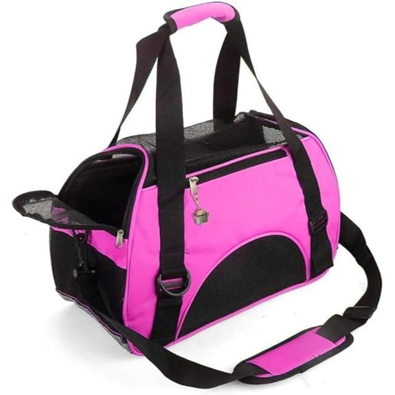 ZaneSun Soft-Sided Cat Carrier (Small Rosered)