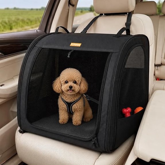 Dog Car Crate for Small Dogs Soft-Sided Collapsible