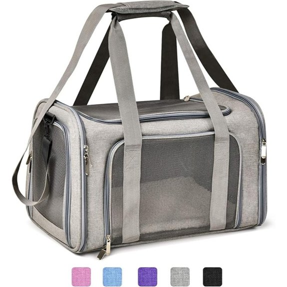 Henkelion Soft Collapsible Pet Carrier TSA Approved Grey