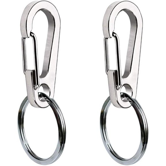 COMTIM 2 Pack Stainless Steel Dog Tag Clips