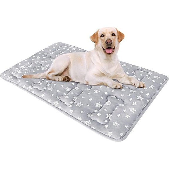 Dog Crate Bed Mat (36 X 23) Soft Dog Bed Pad Mat with Cute Stars