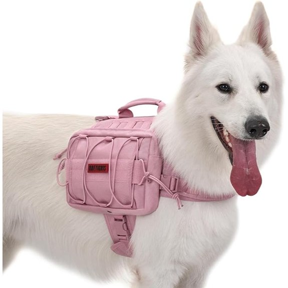 ONETIGRIS Dog Backpack Tactical Harness for Large Dogs