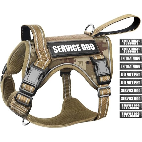 WINSEE Tactical Dog Harness with Handle & Molle