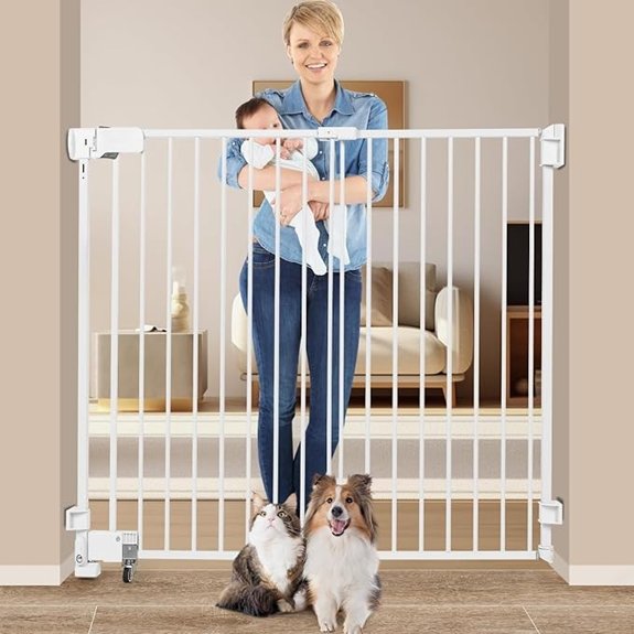 SHYUJAJIE No Bottom Bar Baby Gate 51.18 inch Tall Cat Pet Gate