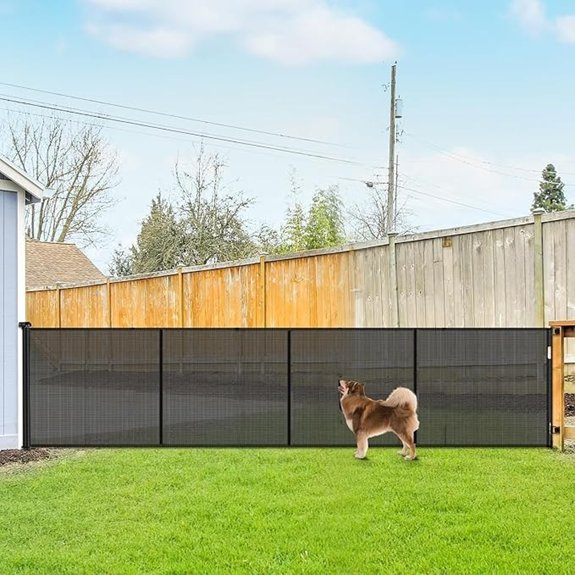 Reinforced 42 Tall 155 Wide Retractable Fence Outdoor Retractable Gate