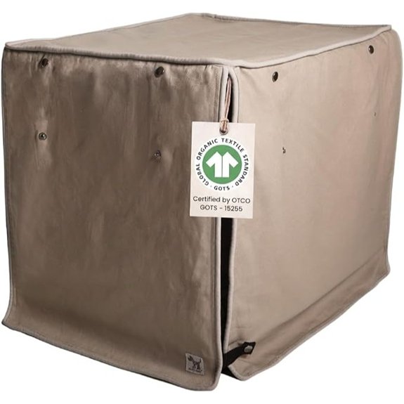 Molly Mutt Tan Dog Crate Cover Non-Toxic & 100% Cotton 30x21x24