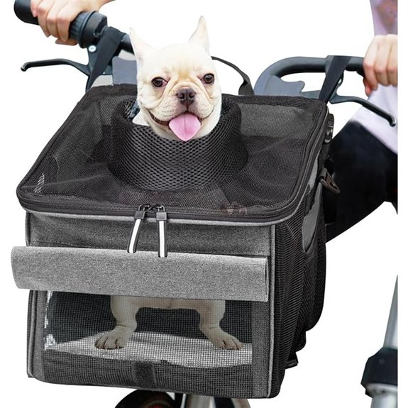 Pet Carrier Bicycle Backpack Bag for Dogs & Cats (Titanium)