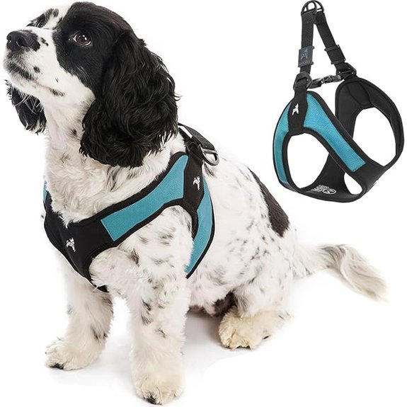 Gooby Escape Free Easy Fit Dog Harness Step-in Turquoise Medium