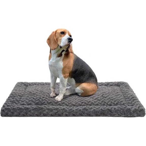 Exsnugy Washable Dog Bed Mat Medium Size Fluffy Pet Crate Pad 36x23