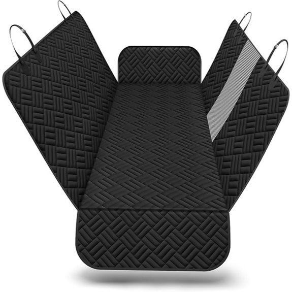Dog Car Seat Cover for Back Seat Waterproof Dog Hammock 52in,Black