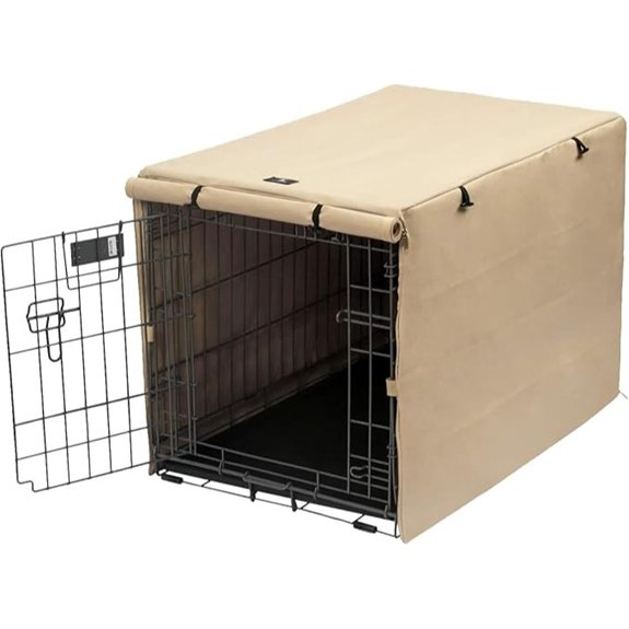 X-ZONE PET Dog Crate Cover Waterproof Kennel Cover 30 in Beige
