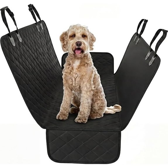 Active Pets Black Dog Car Hammock Waterproof Seat Cover