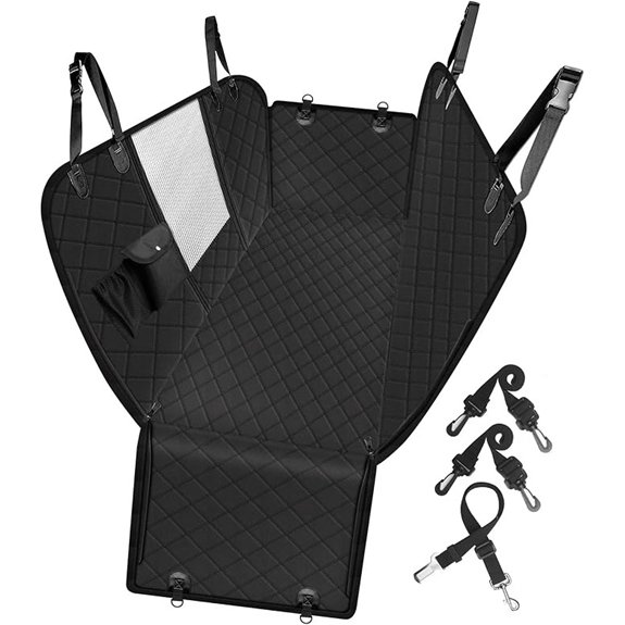 Femuar Waterproof Dog Car Seat Cover with Mesh Window