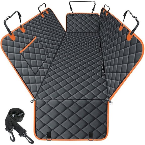 NECKORY Waterproof Dog Car Seat Hammock with Storage Pockets