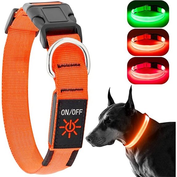 Rechargeable LED Dog Collar – Waterproof Adjustable Super Bright