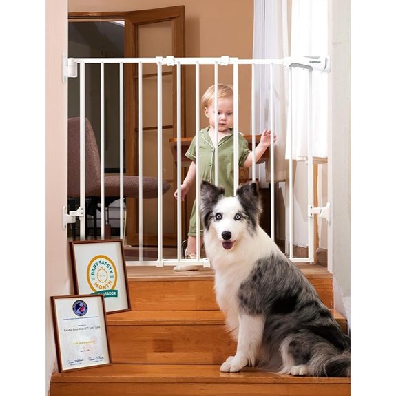 Babelio No Bottom Bar Baby Gate 28 H x 26-43 W White