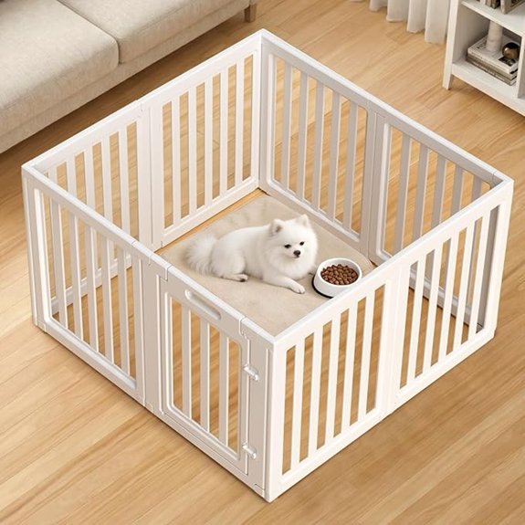Dog Playpen Indoor,Puppy Playpen,White 23.6 H 8 Panels
