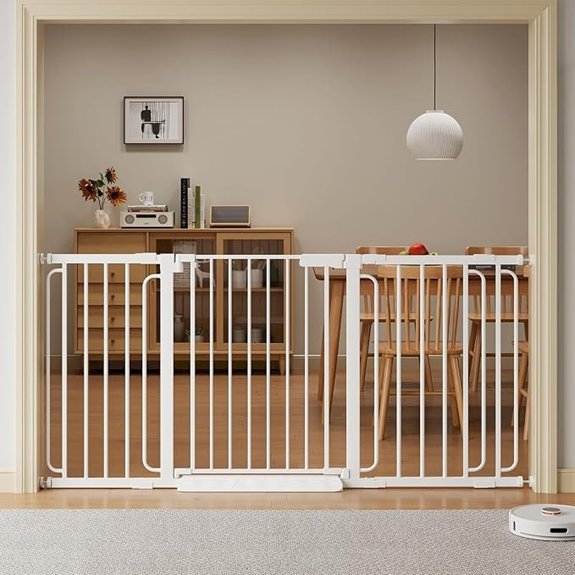 Extra Wide Pressure-Mounted Baby Gate (53.4‑62) White
