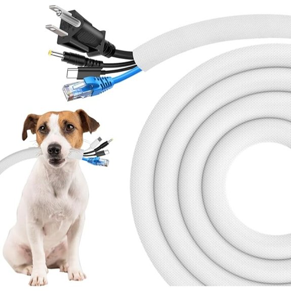 Secbolt Cord Protectors from Pets No Chew 10FT - 1/2 Inch White
