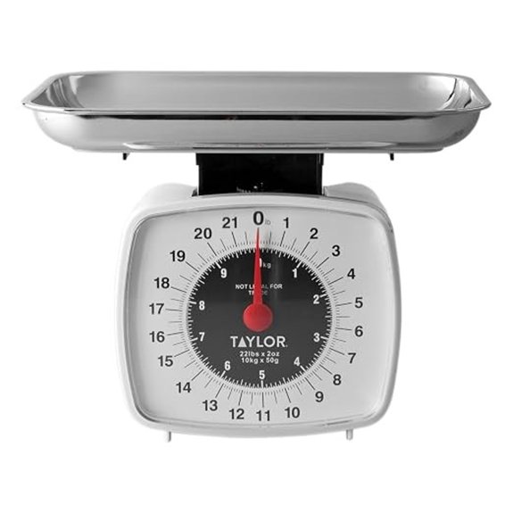Taylor Analog Kitchen Food Scale with Chrome Tray 22 lb