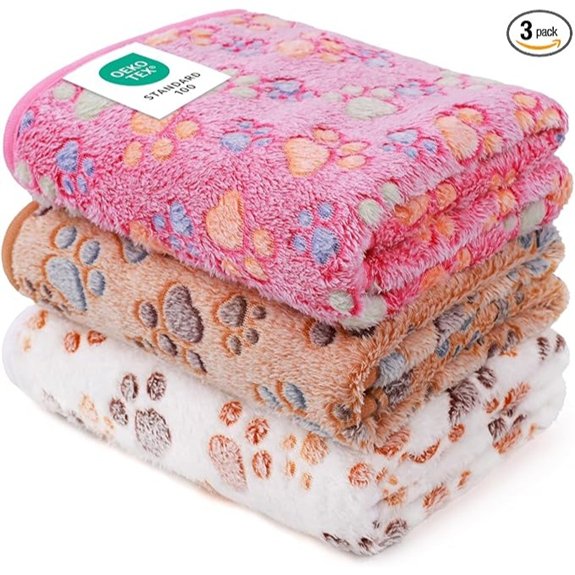 Luciphia Dog Blanket 3 Pack Soft Cozy Fleece Throw for Puppy Cat,23x16