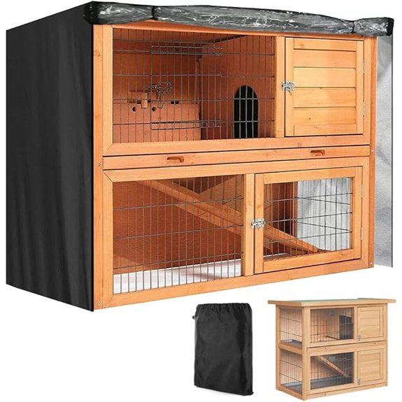 Rabbit Hutch Cover 4ft Waterproof Double Decker Winter