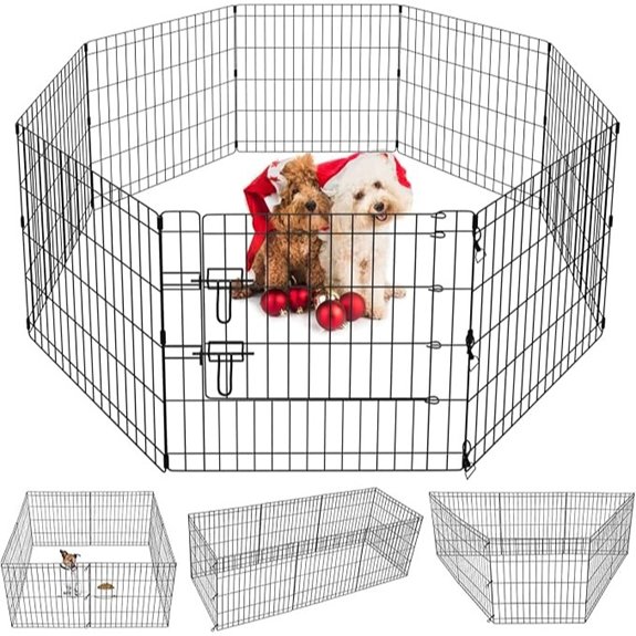 Puppy Pet Playpen 8 Panel Metal Portable Fence