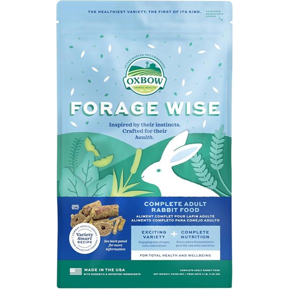 Oxbow Forage Wise Adult Rabbit Food Bunny Food Foraging Pellet Mix 4 lb
