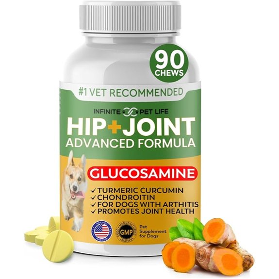 Advanced Hip and Joint Supplement for Dogs Mobility Relief (90 Tablets)