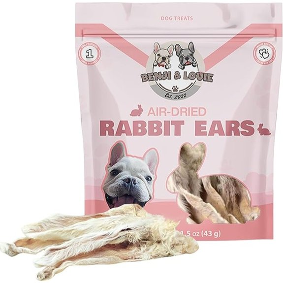Benji & Louie Air Dried Rabbit Ears Dog Treats