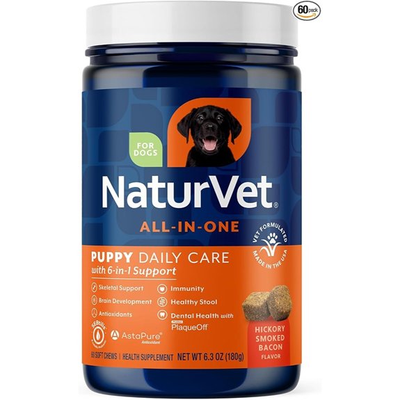 NaturVet All-in-One Puppy Daily Care 6-in-1 Dog Support - 60 Count