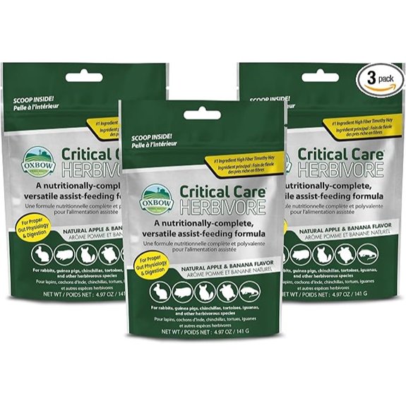 Oxbow Critical Care Herbivore Small Pet Formula Apple Banana 141g 3 Pack