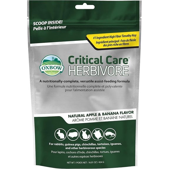 Oxbow Critical Care Herbivore Rabbit & Guinea Pig Apple Banana 454 g