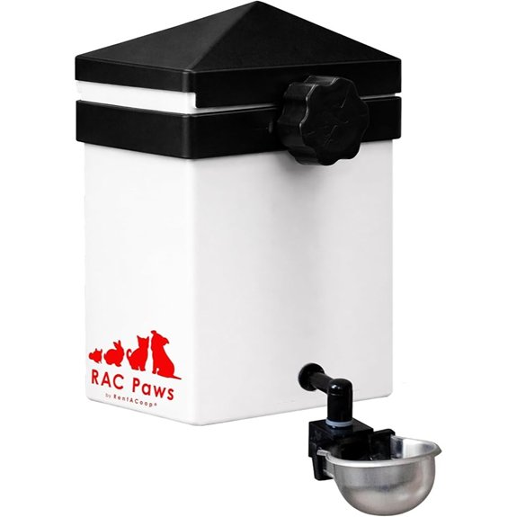 RentACoop 64oz Small Animal Drinker with Auto-Fill Metal Cup