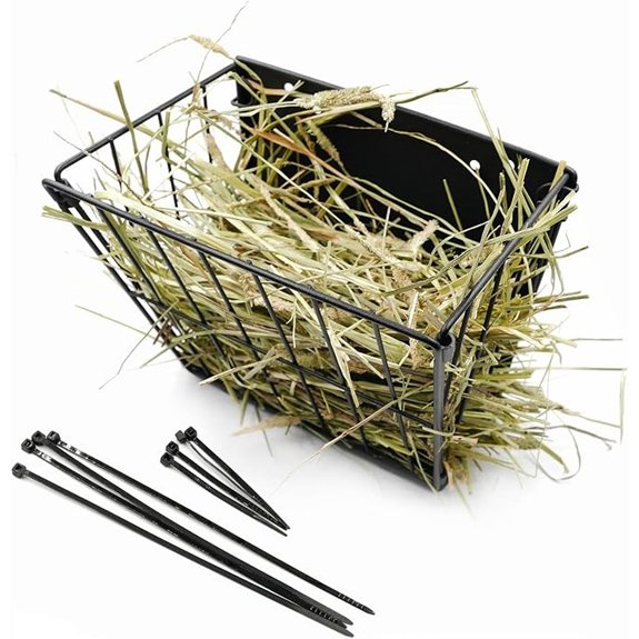Black Metal Rabbit Foldable Hay Feeder